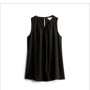 Calvin Klein - gold textured Black Sleeveless